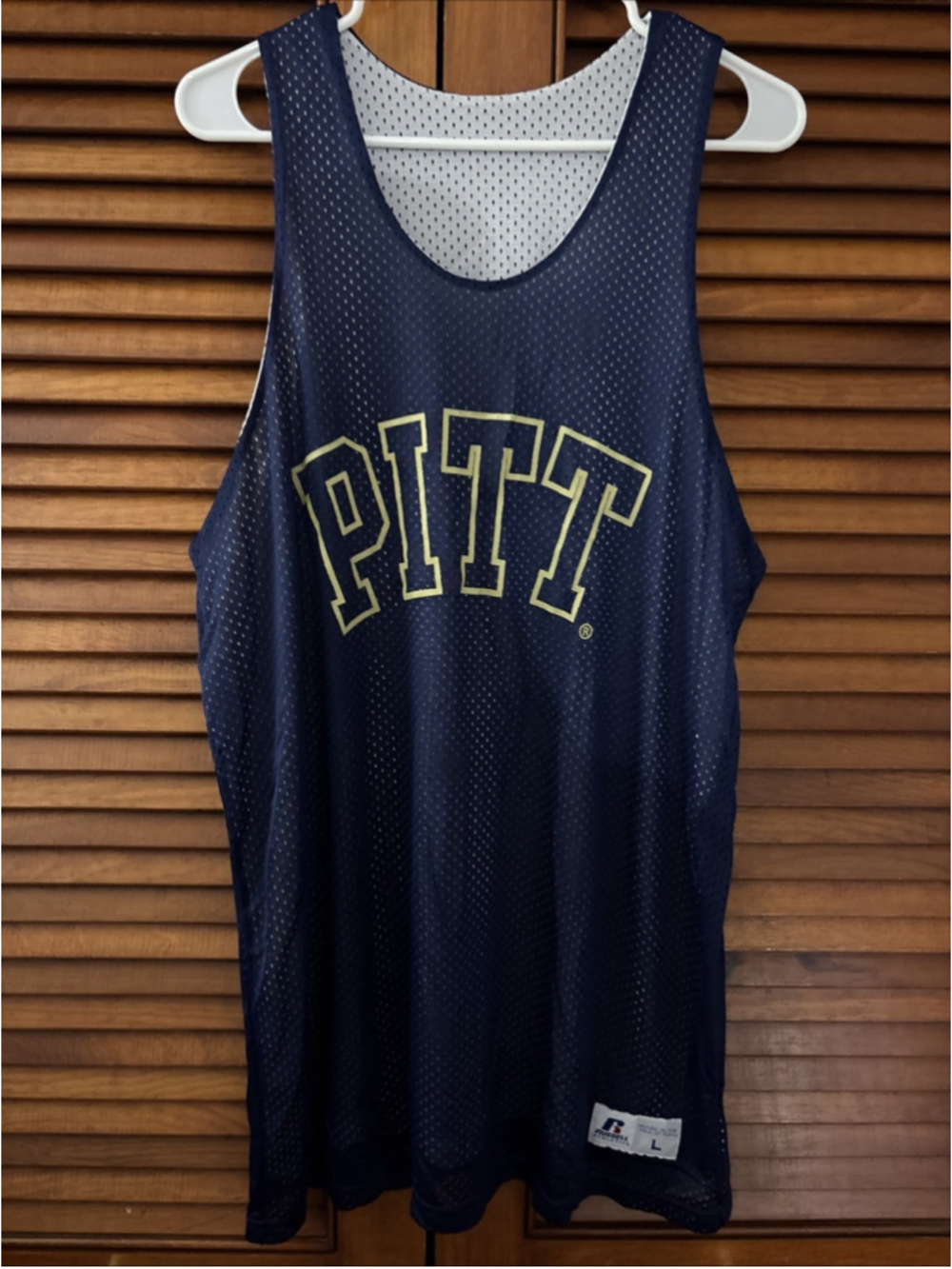 Pittsburgh Pitt Panthers Basketball Russell Athletic Jersey Tank Top Mens L